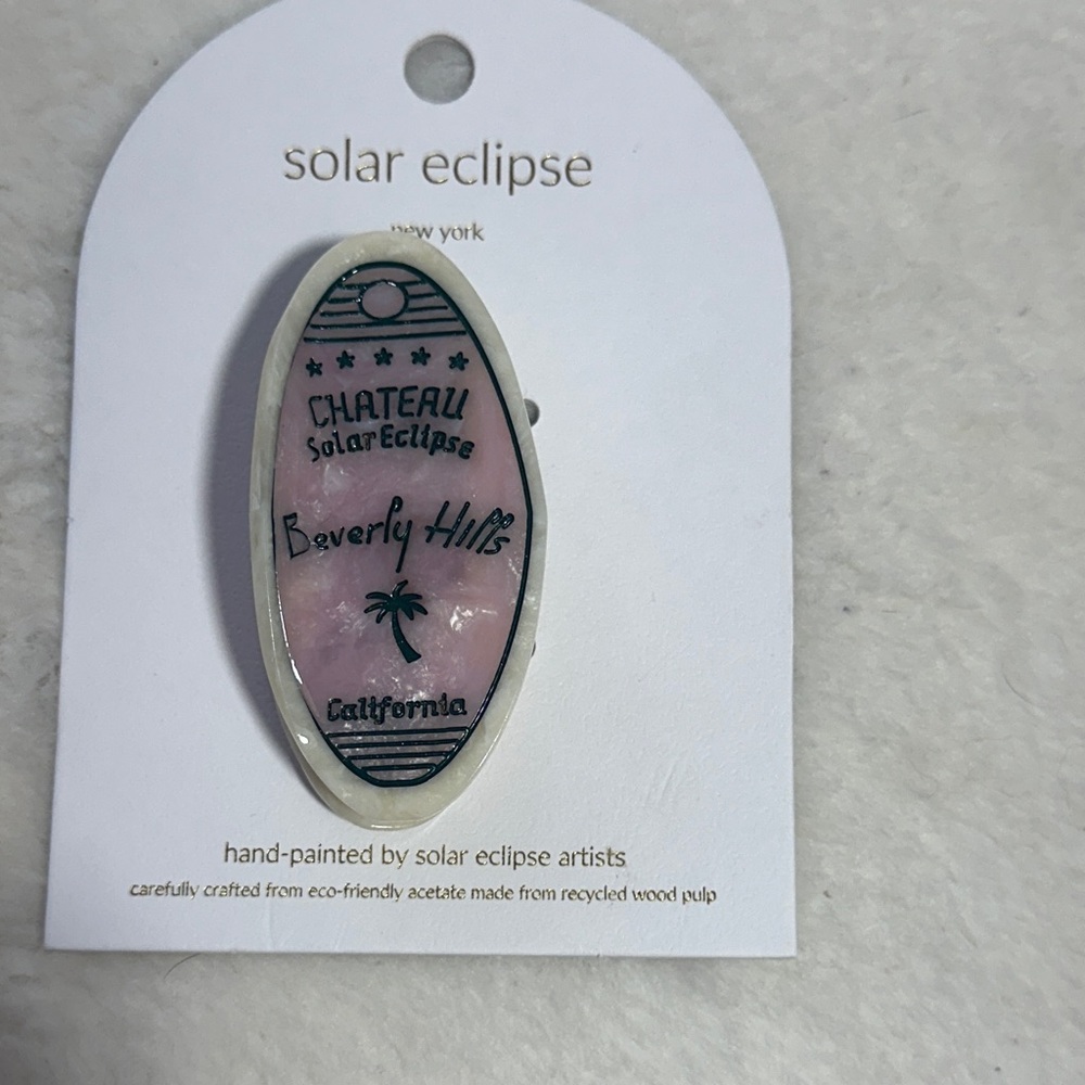 Anthropologie solar eclipse Beverly Hills hand-painted claw clip